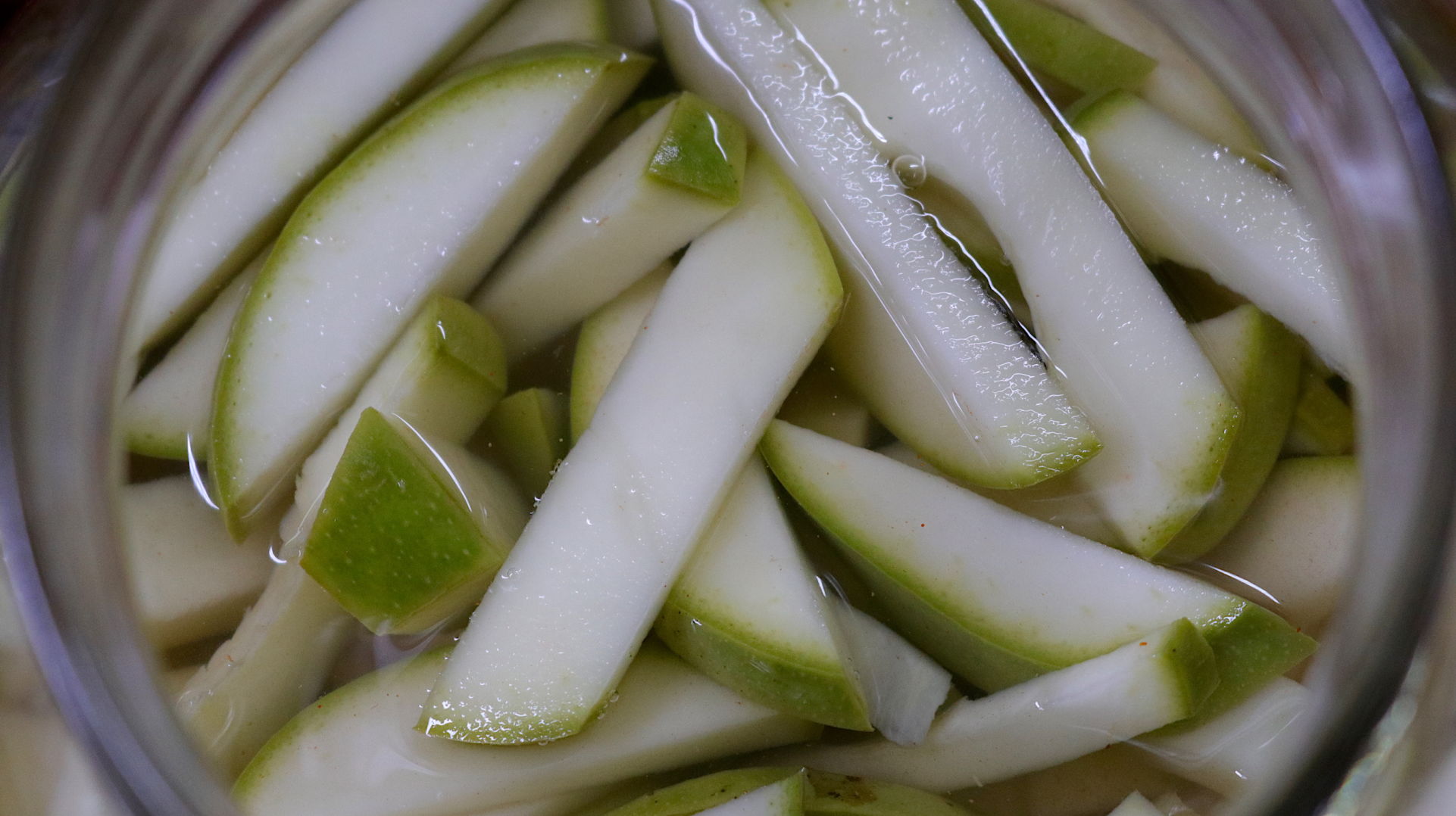 Slices of pickled mango